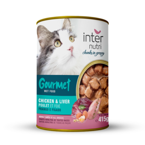 Comida Húmida para Gato Pedaços de Frango e Fígado