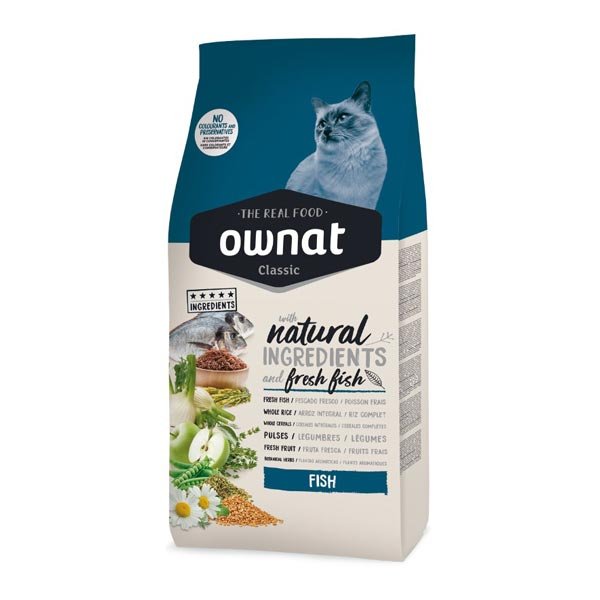 OWNAT Classic Fish - Ração seca para gato adulto - Peixe